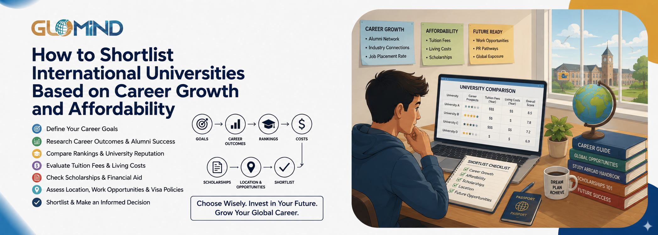 How to Shortlist International Universities Based on Career Growth and Affordability